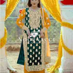 Fox Georgette Embroidered Top with Plazzo and Dupatta – Fully Stitched