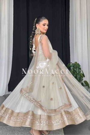 Buy Fox Georgette Embroidered Gown with Pant and Dupatta – Fully Stitched