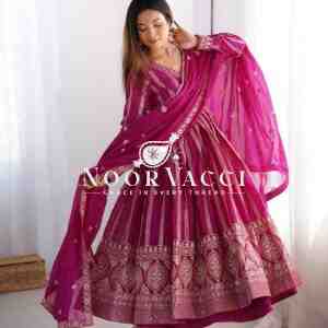 Star Georgette Embroidered Gown with Matching Pent and Dupatta