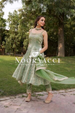 Buy Designer Party Wear Gown with Embroidered Dupatta and Bottom