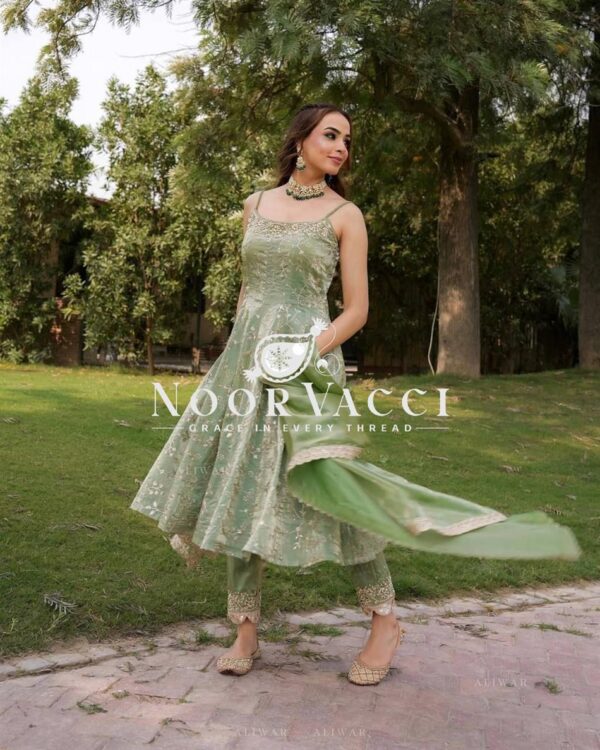 Buy Designer Party Wear Gown with Embroidered Dupatta and Bottom