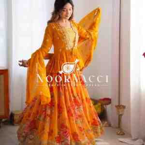 Faux Georgette Digital Print Lehenga with Koti, Choli & Embroidered Dupatta