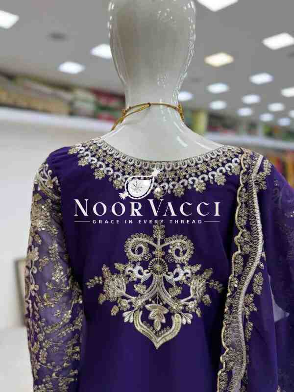 Fox Georgette Sequin Embroidered Top with Pallazo and Dupatta Set – Premium Partywear - Image 9