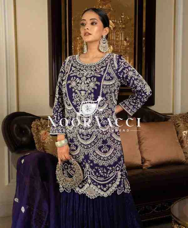 Fox Georgette Sequin Embroidered Top with Pallazo and Dupatta Set – Premium Partywear - Image 3