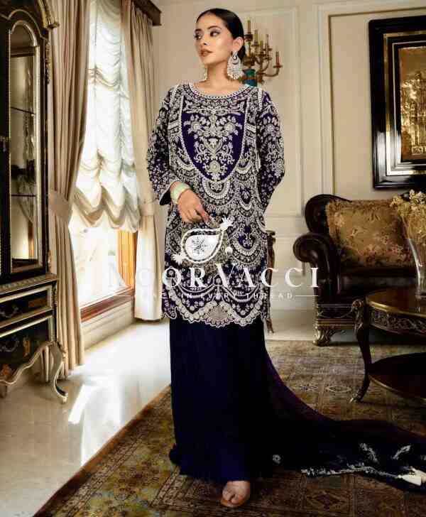 Fox Georgette Sequin Embroidered Top with Pallazo and Dupatta Set – Premium Partywear - Image 4