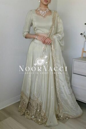Buy Elegant Embroidered Crepe Silk Wedding Lehenga Choli Set with Diamond Work