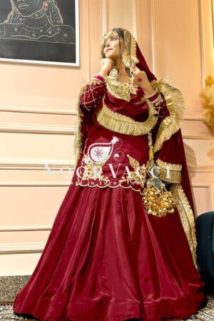Buy Natural Crep Silk Top Lehenga Set with Embroidery & Dupatta