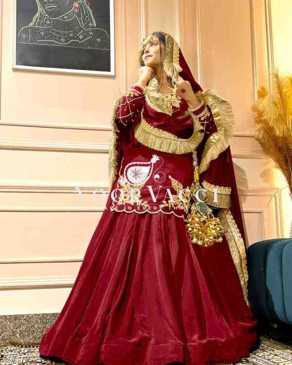 Natural Crep Silk Top Lehenga Set with Embroidery & Dupatta