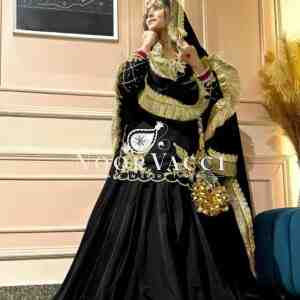 Natural Crep Silk Top Lehenga Set with Embroidery & Dupatta