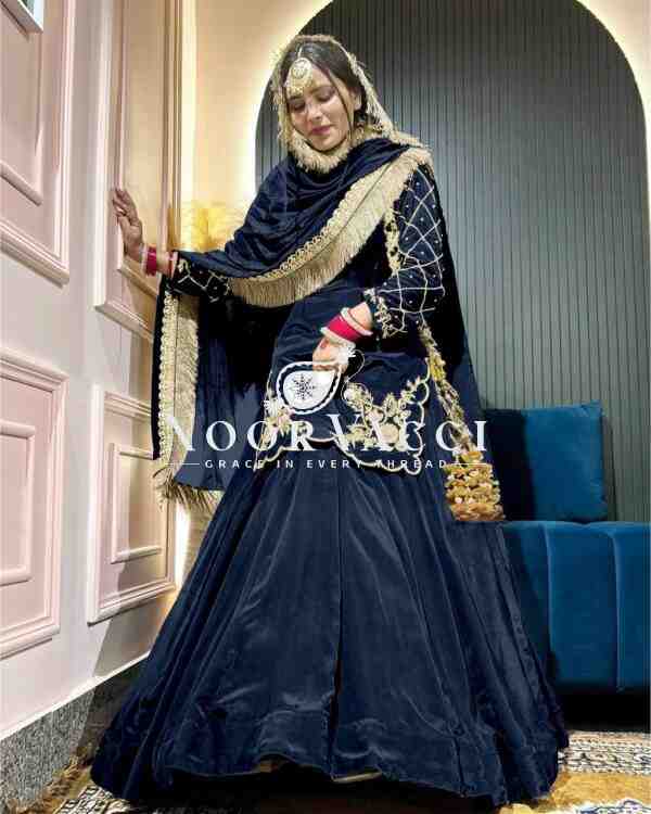 Natural Crep Silk Top Lehenga Set with Embroidery & Dupatta - Image 2