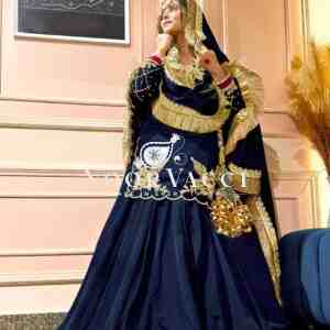 Natural Crep Silk Top Lehenga Set with Embroidery & Dupatta