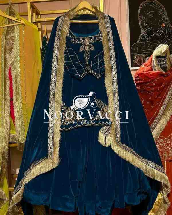 Natural Crep Silk Top Lehenga Set with Embroidery & Dupatta - Image 3