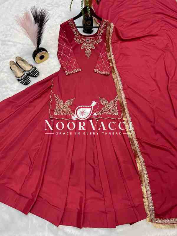 Natural Crep Silk Top Lehenga Set with Embroidery & Dupatta - Image 6