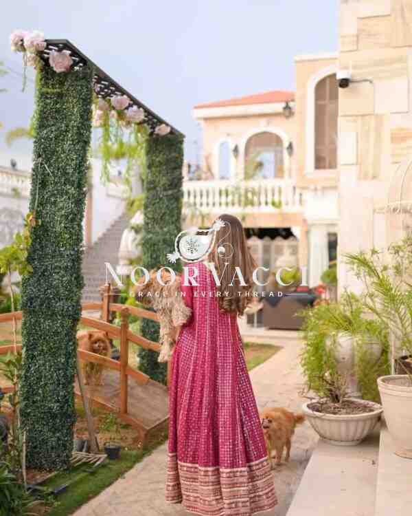 Fox Georgette Embroidered Gown with Pent and Dupatta – Designer Party Set - Image 10