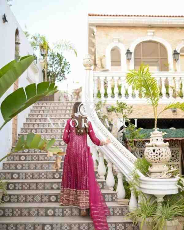 Fox Georgette Embroidered Gown with Pent and Dupatta – Designer Party Set - Image 7