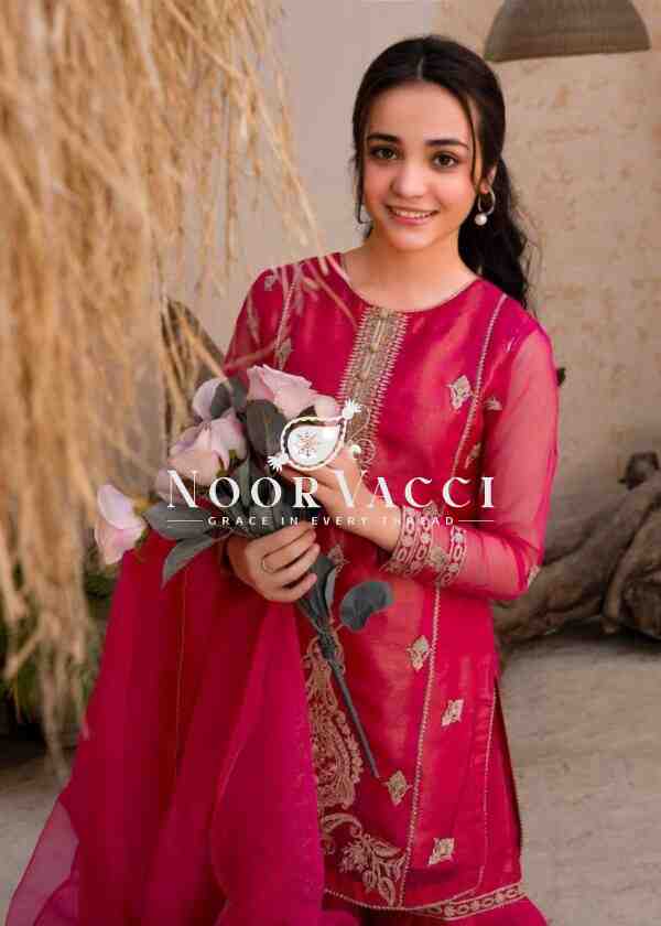 Diamond Georgette Sequin Embroidered Top with Palazzo & Dupatta – Partywear Set - Image 6