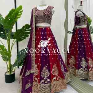 Fully Stitched Faux Georgette Lehenga with Sequin Thread Embroidery
