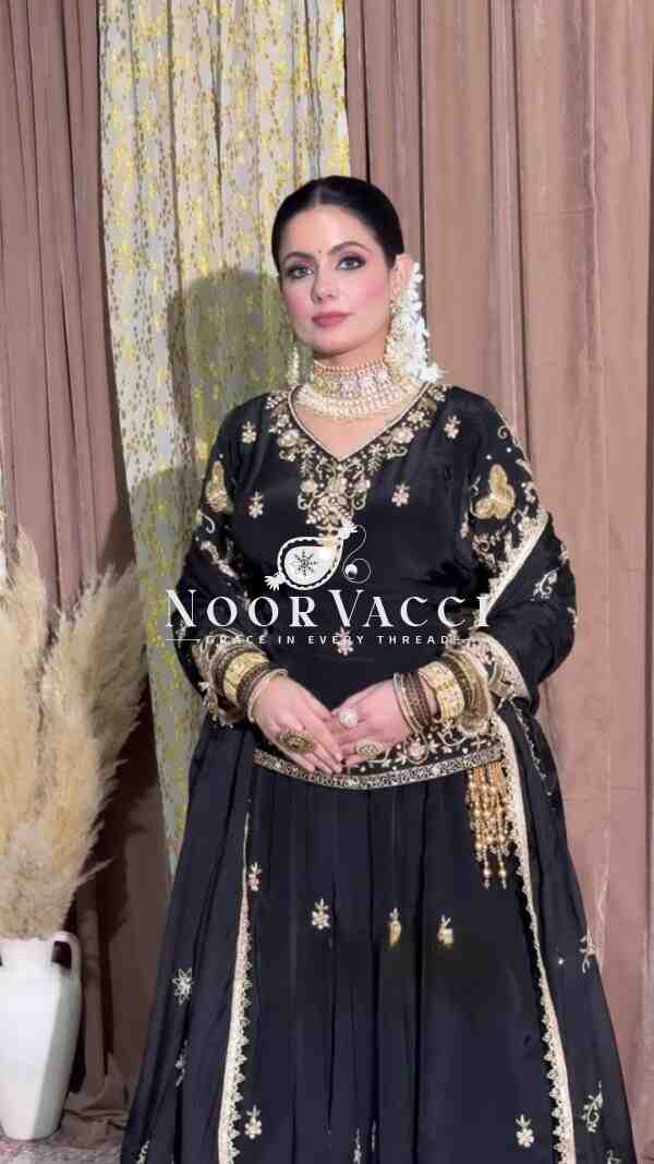 Elegant Crepe Silk Lehenga Set with Embroidered Top & Fancy Dupatta