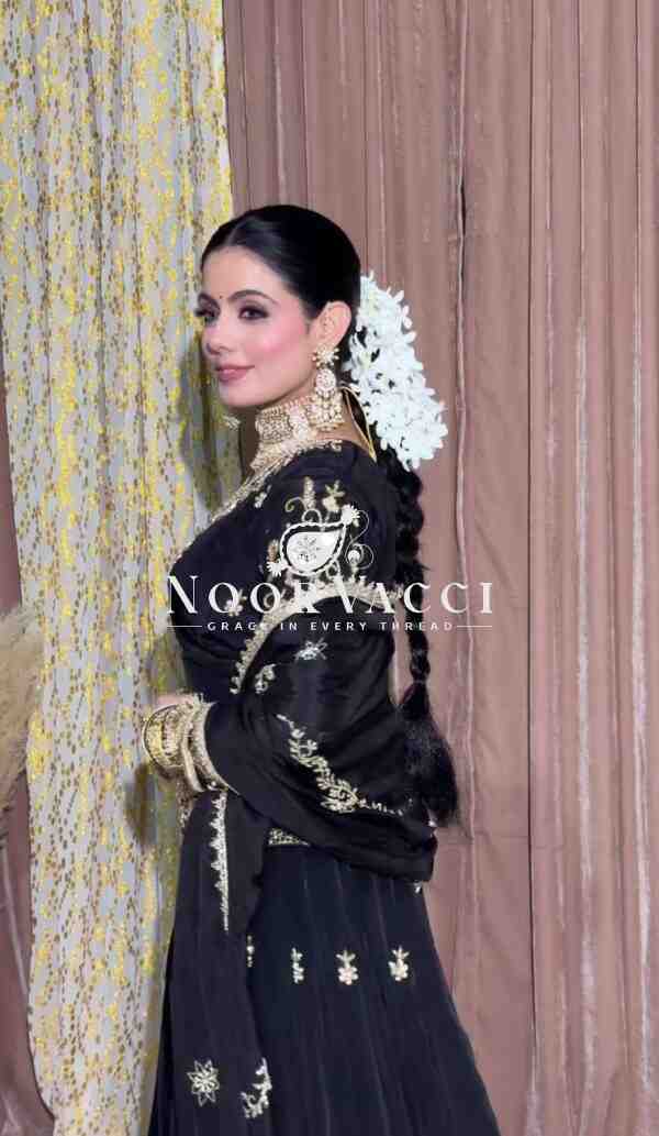 Elegant Crepe Silk Lehenga Set with Embroidered Top & Fancy Dupatta - Image 5