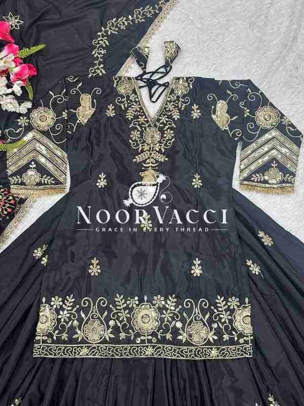 Elegant Crepe Silk Lehenga Set with Embroidered Top & Fancy Dupatta - Image 7