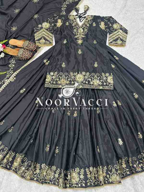 Elegant Crepe Silk Lehenga Set with Embroidered Top & Fancy Dupatta - Image 8