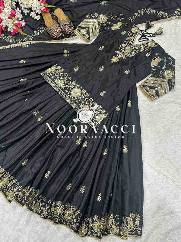 Elegant Crepe Silk Lehenga Set with Embroidered Top & Fancy Dupatta - Image 6