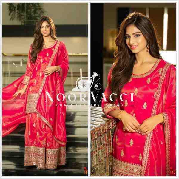 Simar Silk Sequin Embroidered Top with Palazzo & Dupatta – Partywear Set - Image 2