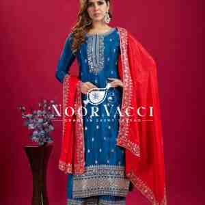 Chinnon Silk Embroidered Festival Wear Suit Set – Fully Stitched