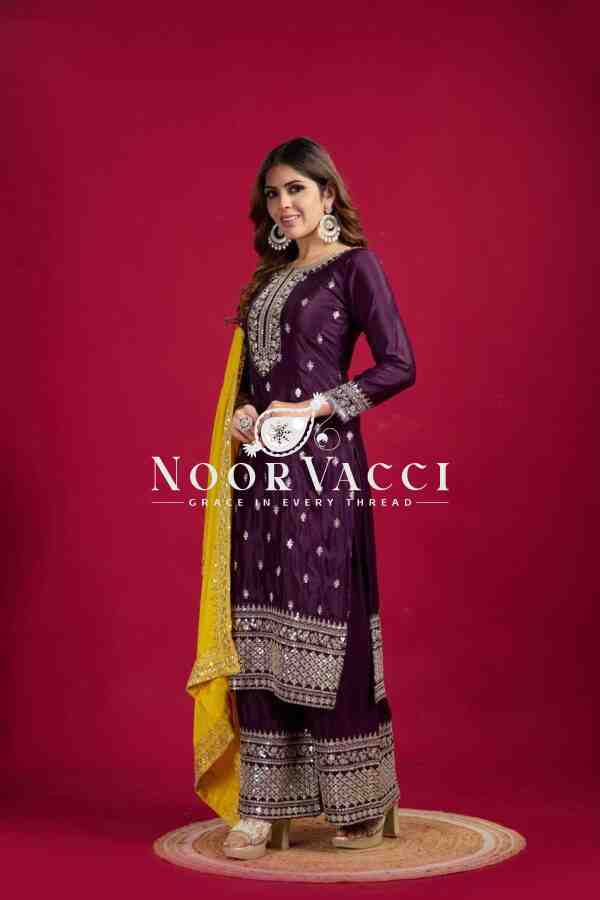 Chinnon Silk Embroidered Festival Wear Suit Set – Fully Stitched - Image 4