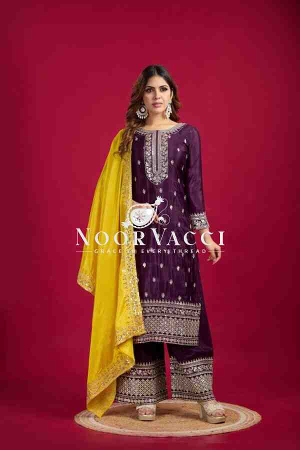 Chinnon Silk Embroidered Festival Wear Suit Set – Fully Stitched