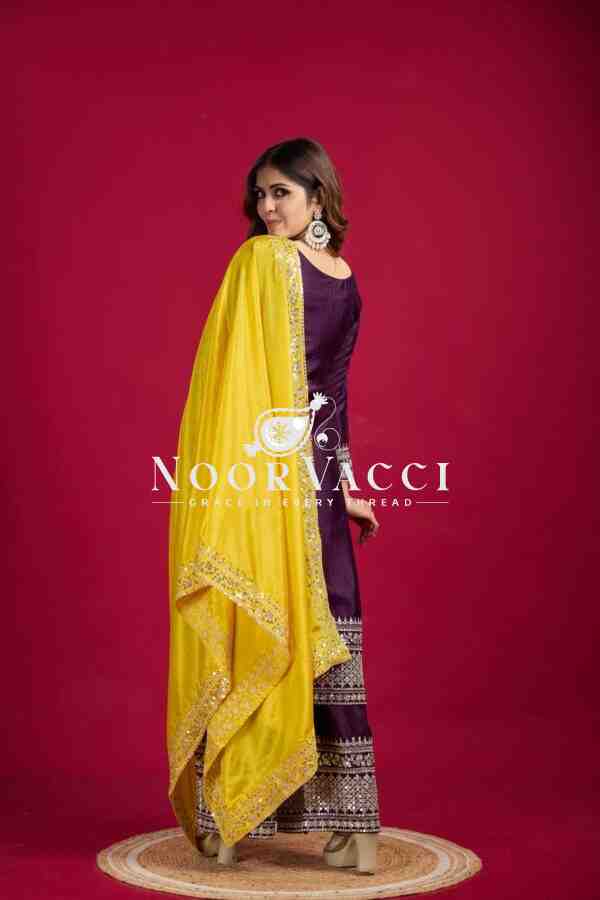 Chinnon Silk Embroidered Festival Wear Suit Set – Fully Stitched - Image 3