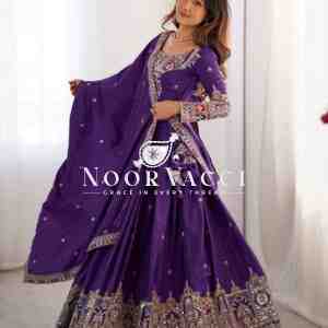 Natural Crepe Silk Semi-Stitched Lehengha with Choli and Dupatta