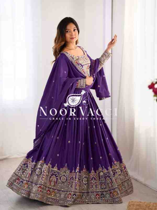 Natural Crepe Silk Semi-Stitched Lehengha with Choli and Dupatta - Image 3