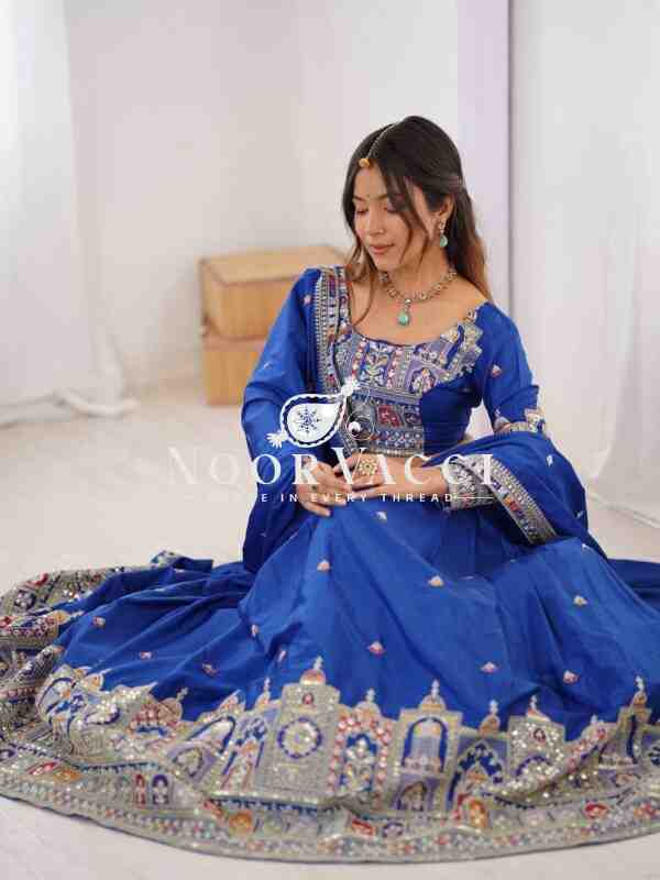 Natural Crepe Silk Semi-Stitched Lehengha with Choli and Dupatta - Image 5