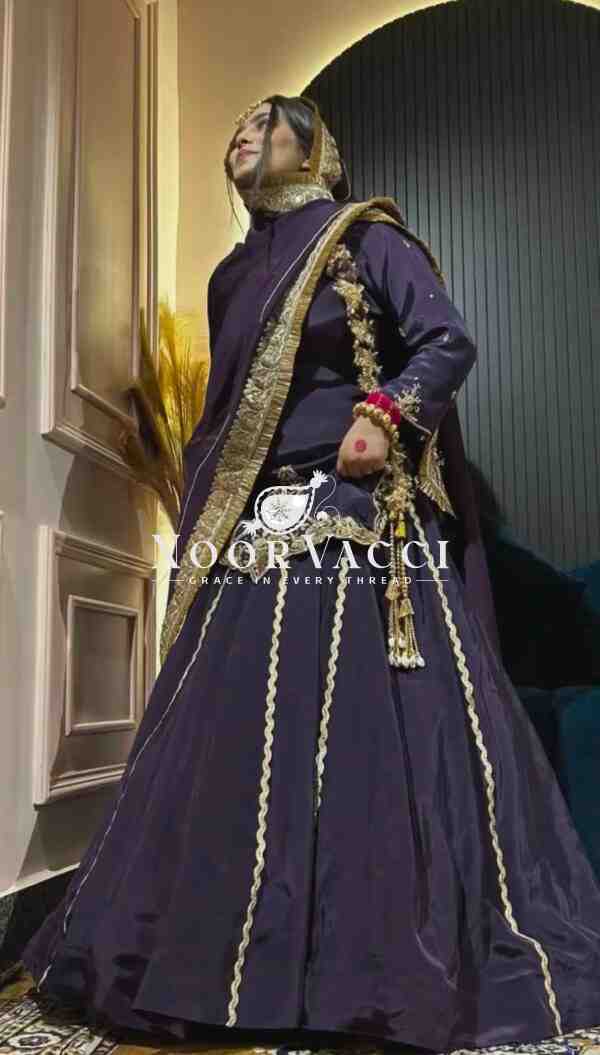 Natural Crepe Silk Embroidered Lehenga Set with Dupatta – Premium Partywear - Image 2
