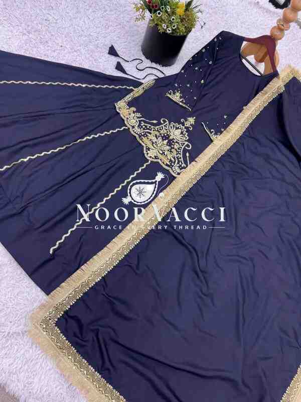 Natural Crepe Silk Embroidered Lehenga Set with Dupatta – Premium Partywear - Image 8