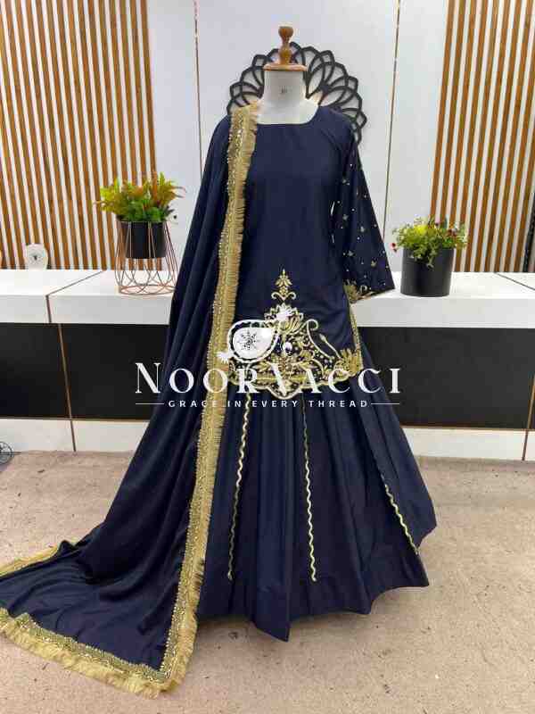 Natural Crepe Silk Embroidered Lehenga Set with Dupatta – Premium Partywear - Image 5