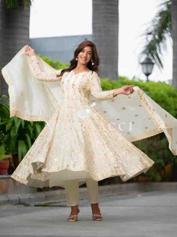 Premium Alia Cut Chinon Silk Anarkali Suit with Dupatta