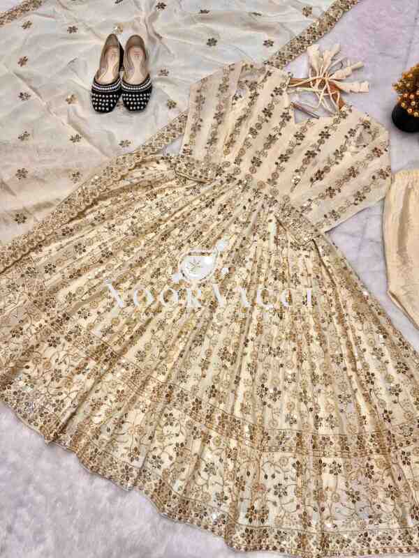 Premium Alia Cut Chinon Silk Anarkali Suit with Dupatta - Image 8
