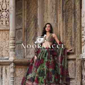 Tabby Organza Full-Stitched Lehenga with Digital Print & Sequin Work