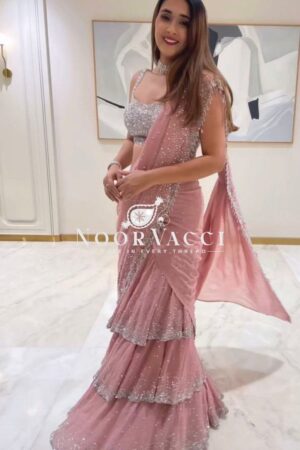 Shop Lehenga Saree Set with Thread and Sequin Embellishment