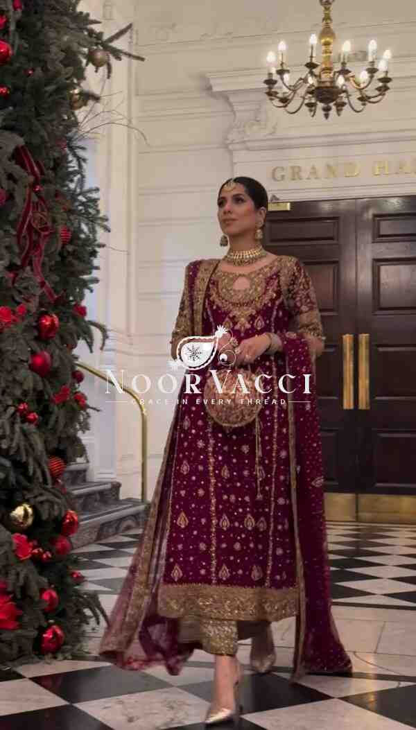 Heavy Faux Georgette Embroidered Party Wear Set – Fully Stitched