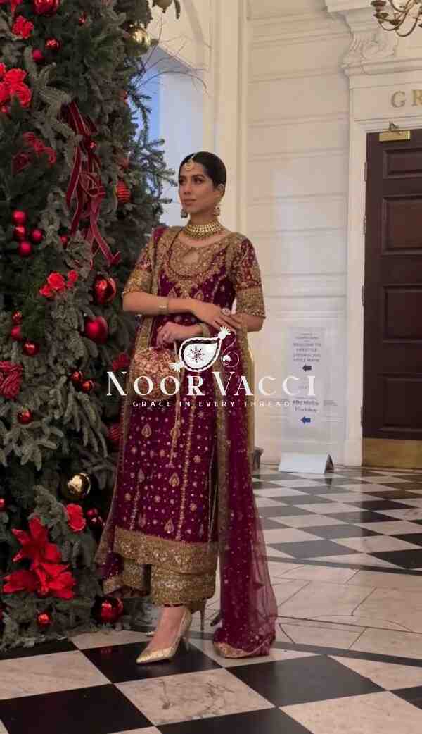 Heavy Faux Georgette Embroidered Party Wear Set – Fully Stitched - Image 2