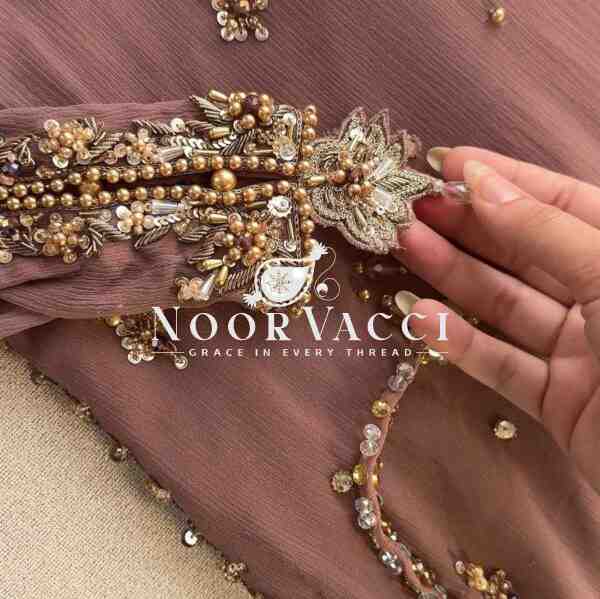 Fox Georgette Embroidered Top Pallazo & Dupatta Set – Designer Partywear - Image 7