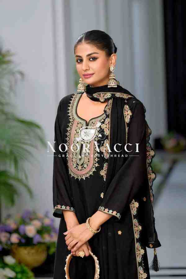 Heavy Chinon Silk Embroidered Top Sharara & Dupatta Set - Image 2