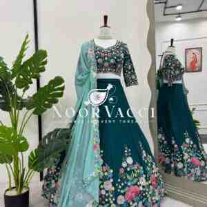 Designer Chinon Silk Lehenga with Georgette Dupatta