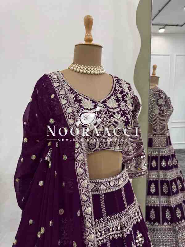 Premium Faux Georgette Lehenga with 9mm Sequin Work - Image 4