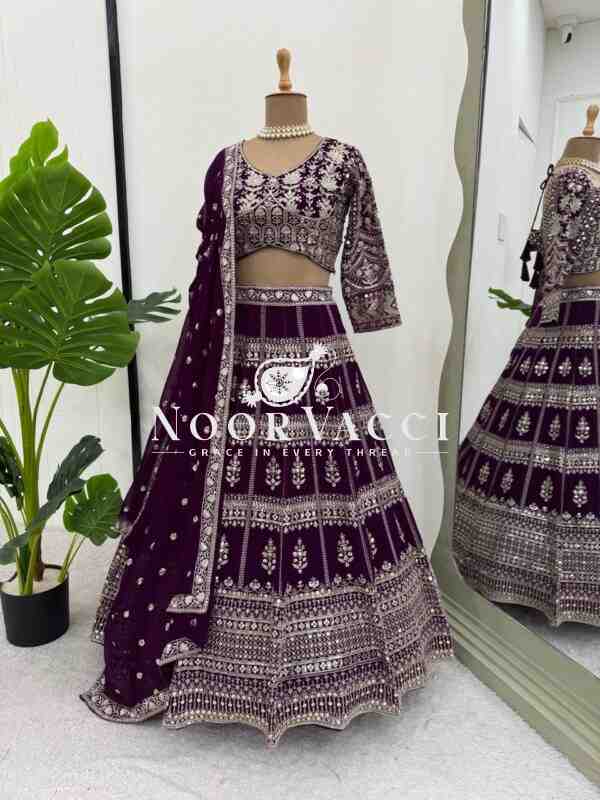 Premium Faux Georgette Lehenga with 9mm Sequin Work - Image 2