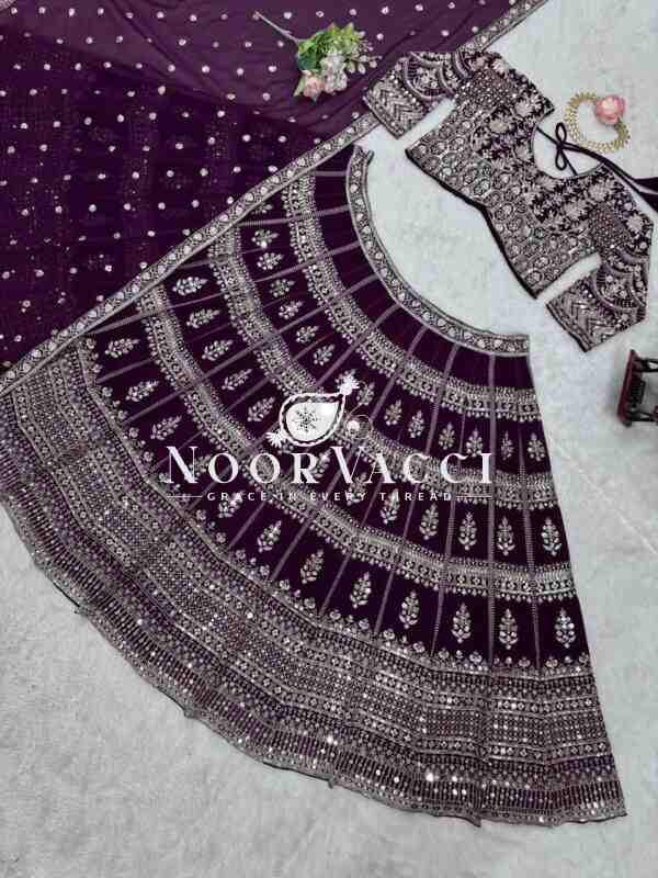 Premium Faux Georgette Lehenga with 9mm Sequin Work - Image 6