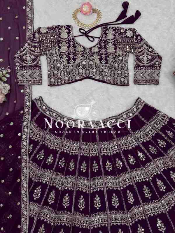 Premium Faux Georgette Lehenga with 9mm Sequin Work - Image 10